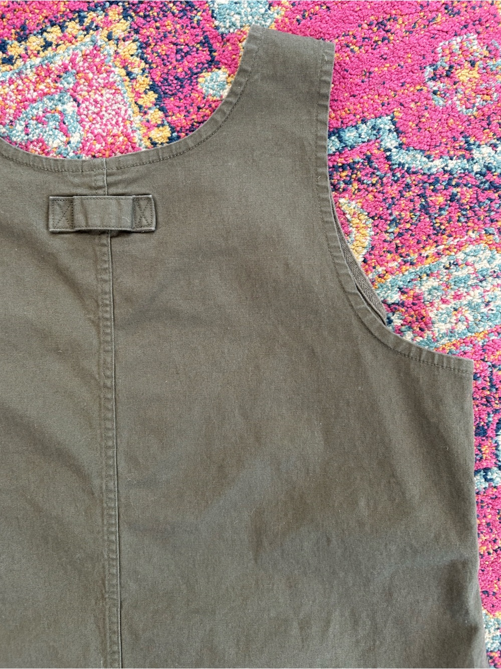 Duluth Trading Co. | Women’s Olive Green Sleeveless Flex Fire Hose Apron Dress L - Picture 13 of 16